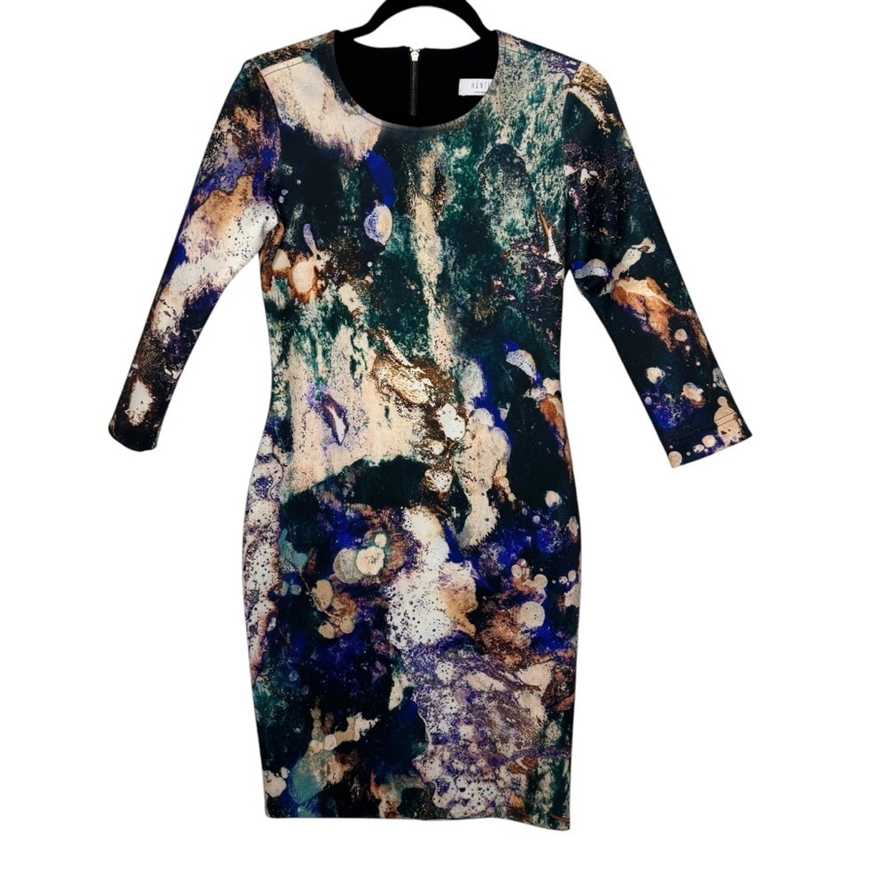 Hunter Bell Addison Sheath Dress Galaxy Abstract Print Medium
